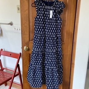 J Crew Tiered cotton voile dress in floating sunflowers, XS